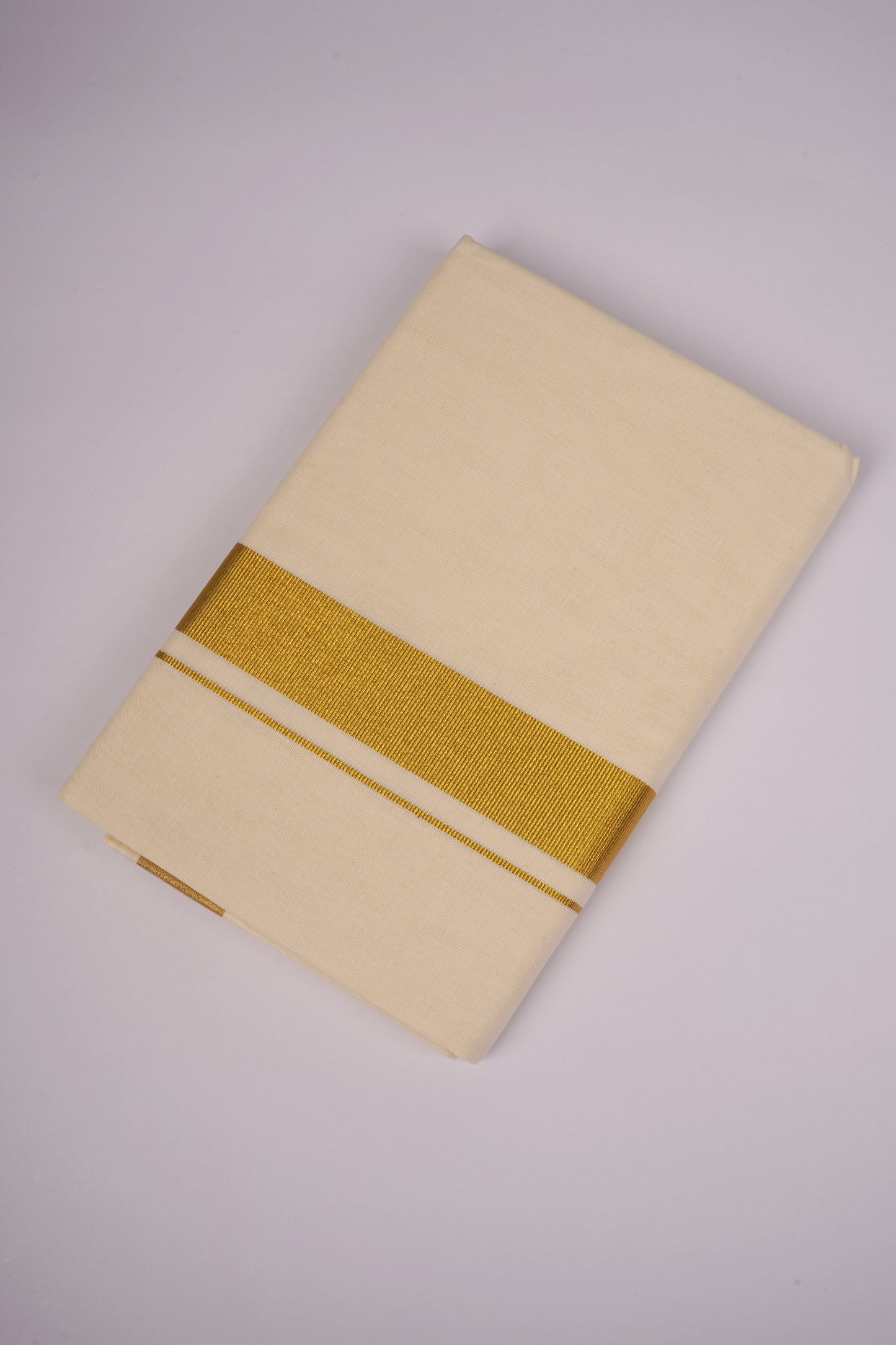 GLD-91C CREAM DOUBLE DHOTI  3.80 MTR