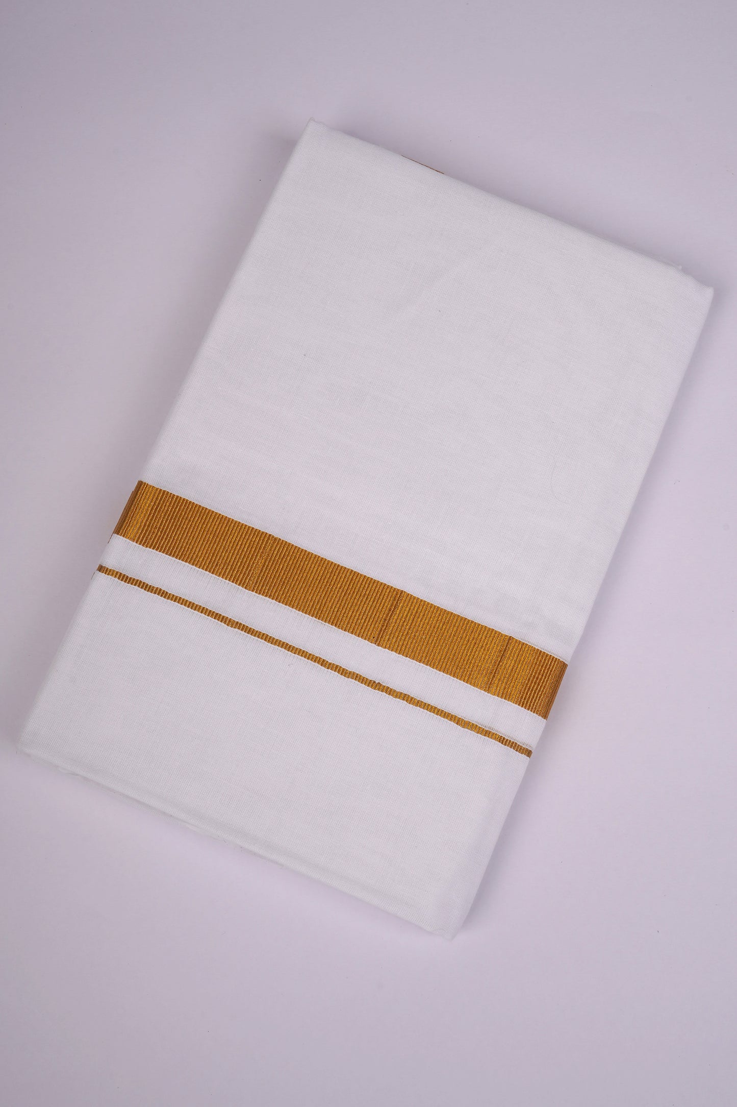 GLD-80 WHITE DOUBLE DHOTI  3.80 MTR