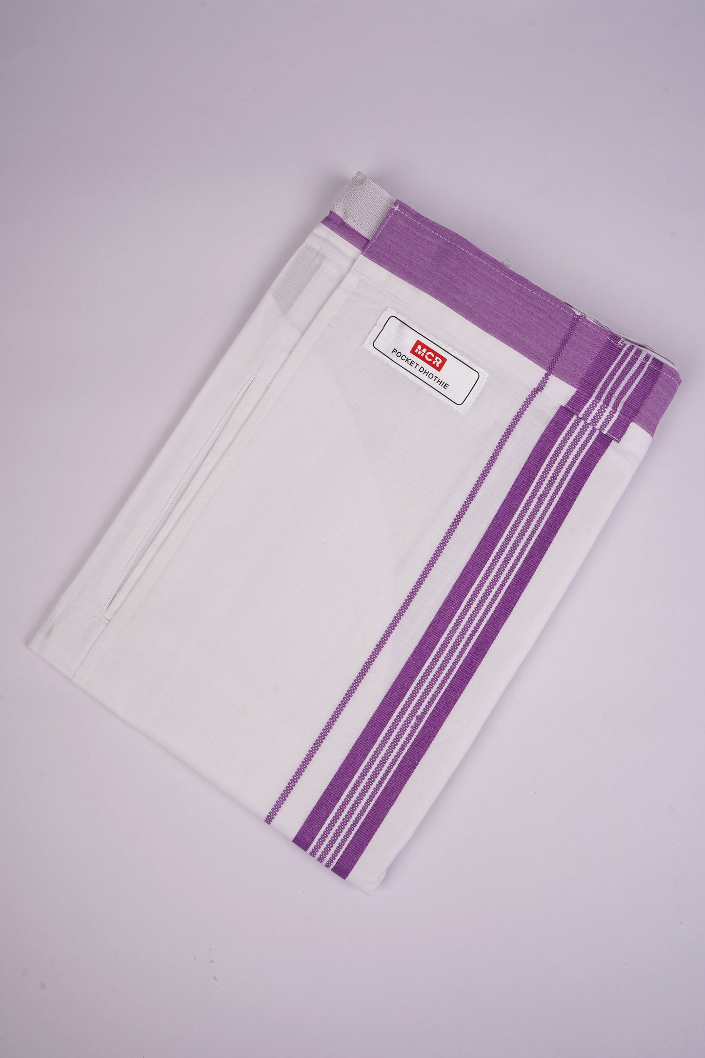 PKT FS-01 VELCRO WHITE SINGLE DHOTI - Pink