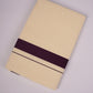 FD-08C CREAM DOUBLE DHOTI  3.80 MTR-Dark Brown