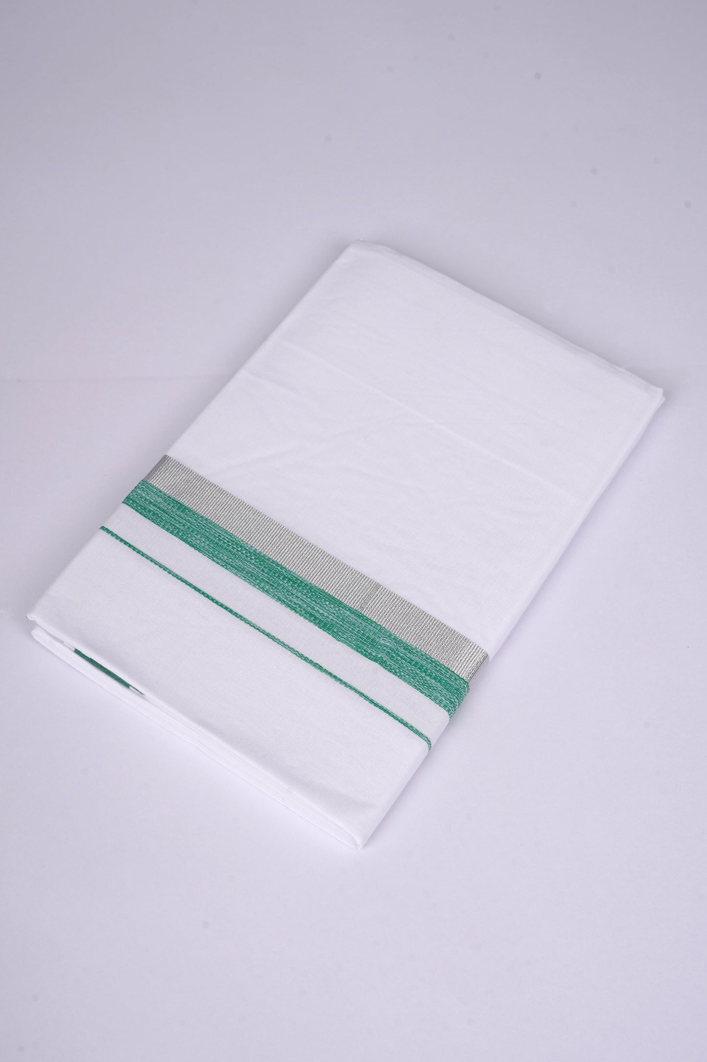 FS-124 W/S DHOTI  1.90 MTR - Silver Green