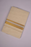 GLD-147C CREAM DOUBLE DHOTI  4.00 MTR