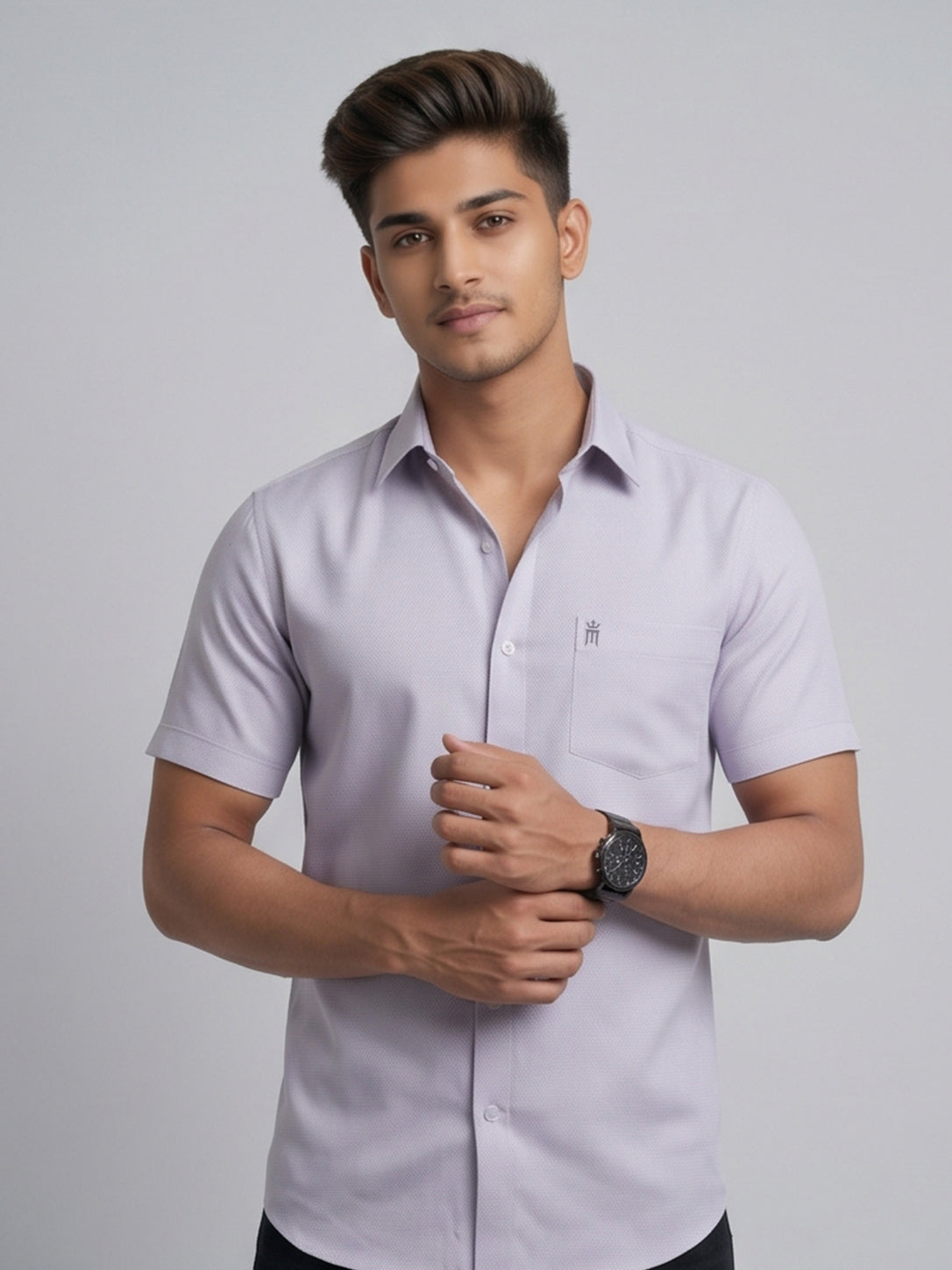 MCR Men Formal Colour Shirt - light grey 92055 ICE BERG