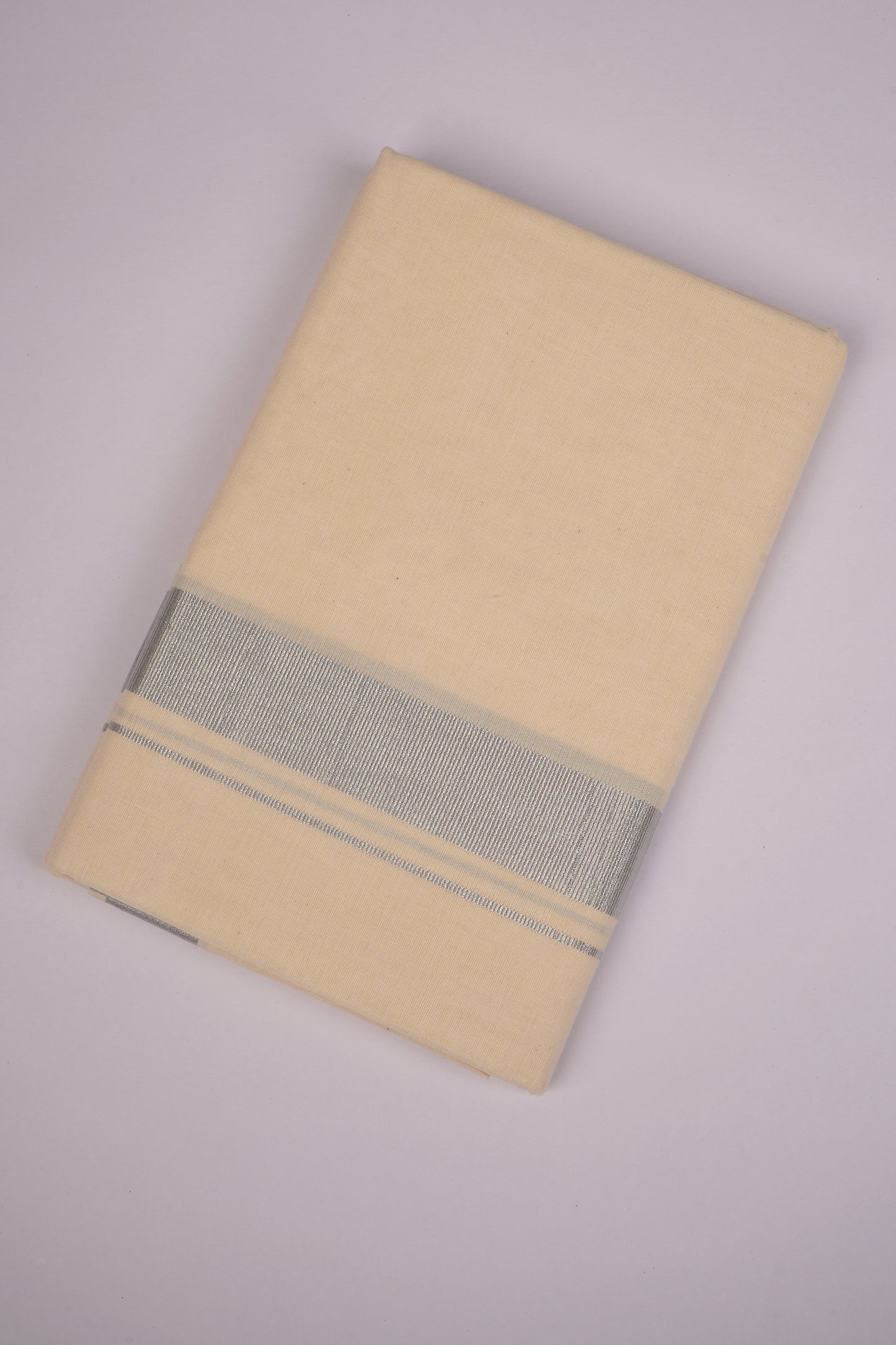 SLD-52C CREAM DOUBLE DHOTI  3.80 MTR