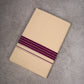 FD-189C CREAM DOUBLE DHOTHIE 3.80 MTR - violet
