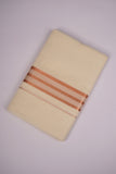 COPPER-14C CREAM DOUBLE DHOTI  4.00 MTR