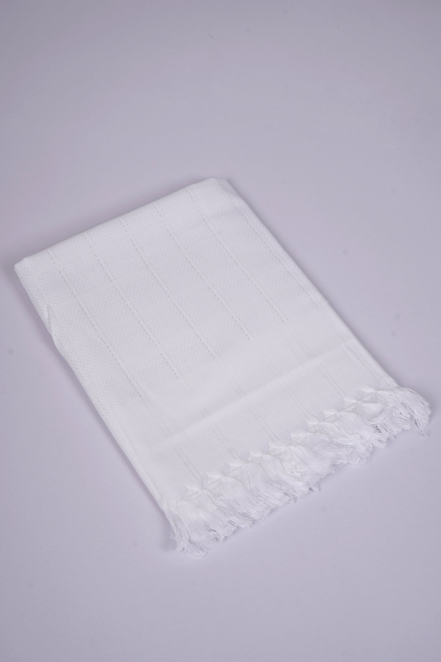 WHITE CHECK COTTON - WBT-07 BATH TOWEL - 30X60 - WHITE