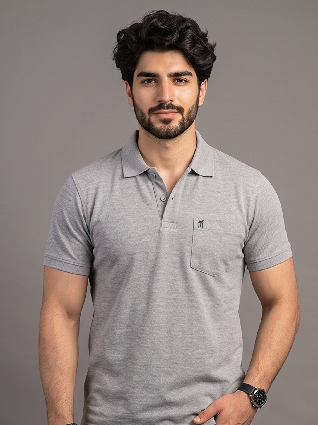 Python Plain WHITE MILANGE Color T-Shirt - 70010