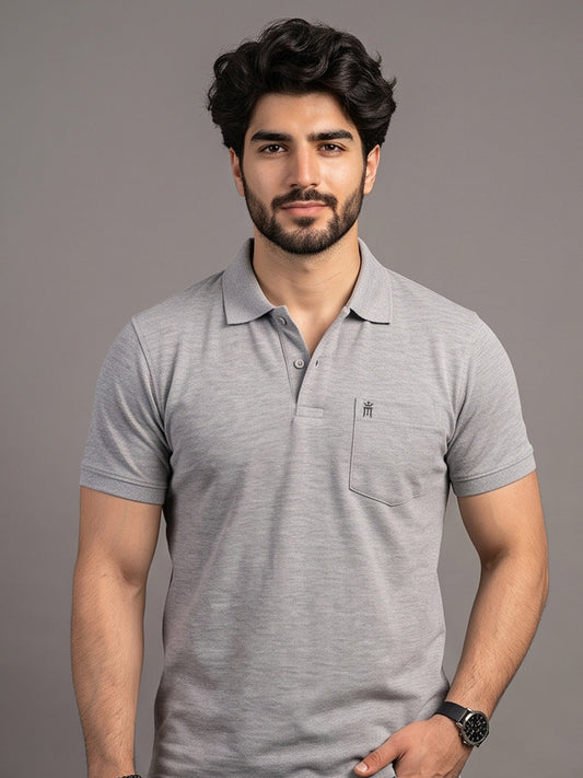 Python Plain WHITE MILANGE Color T-Shirt - 70010