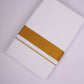 GLD-82 WHITE DOUBLE DHOTI  3.80 MTR