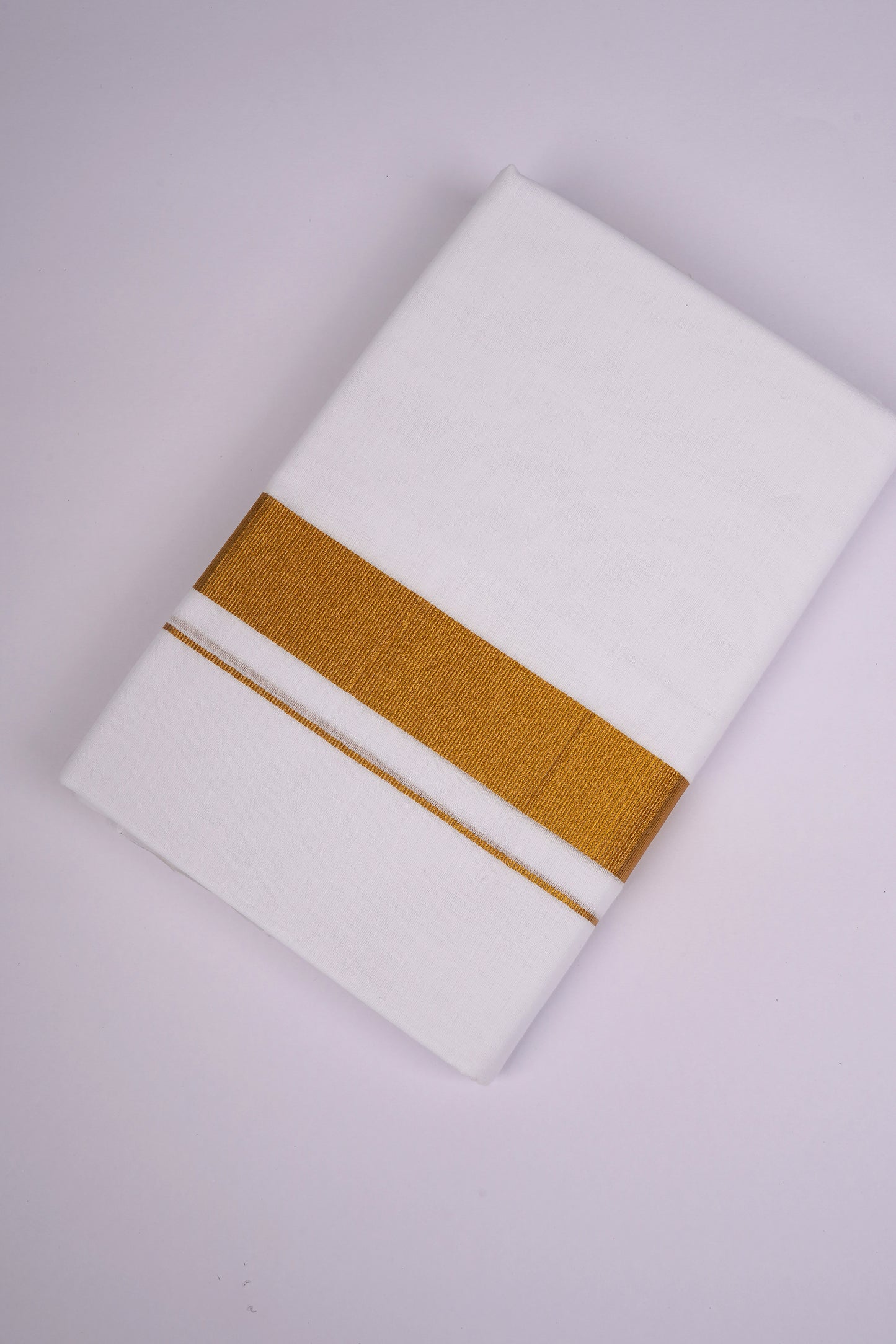 GLD-82 WHITE DOUBLE DHOTI  3.80 MTR