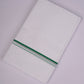 SD-14 WHITE DOUBLE DHOTI 3.80 MTR - Green