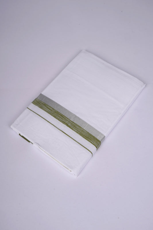 FS-124 W/S DHOTI  1.90 MTR - Silver Green