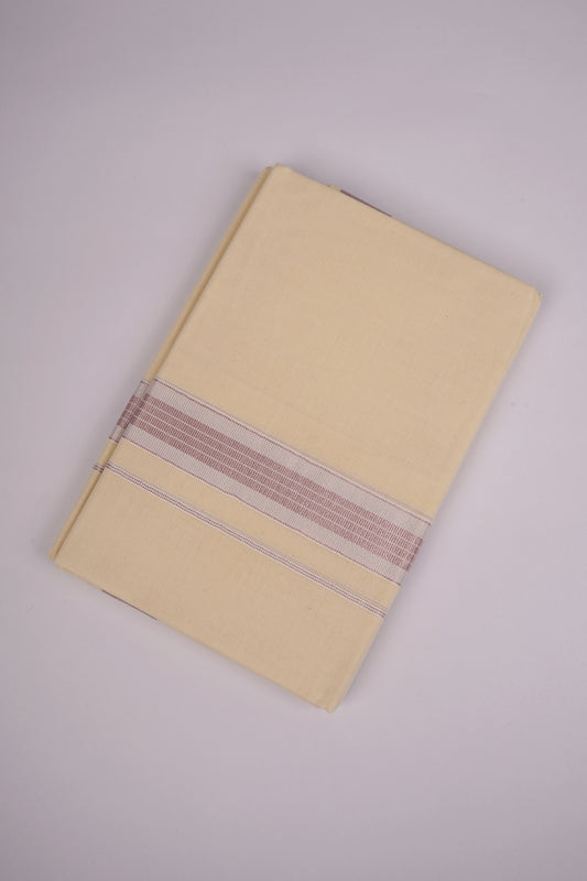 RGD-04C CREAM DOUBLE DHOTI  4.00 MTR