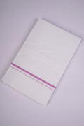 Mens White Double Dhoti Cotton Blend with Small Border - 3.80M | SD-10-Pink