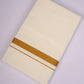 GLD-37C CREAM DOUBLE DHOTI  3.80 MTR