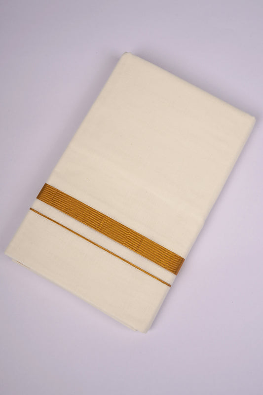 GLD-37C CREAM DOUBLE DHOTI  3.80 MTR