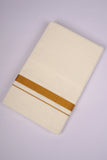 GLD-37C CREAM DOUBLE DHOTI  3.80 MTR