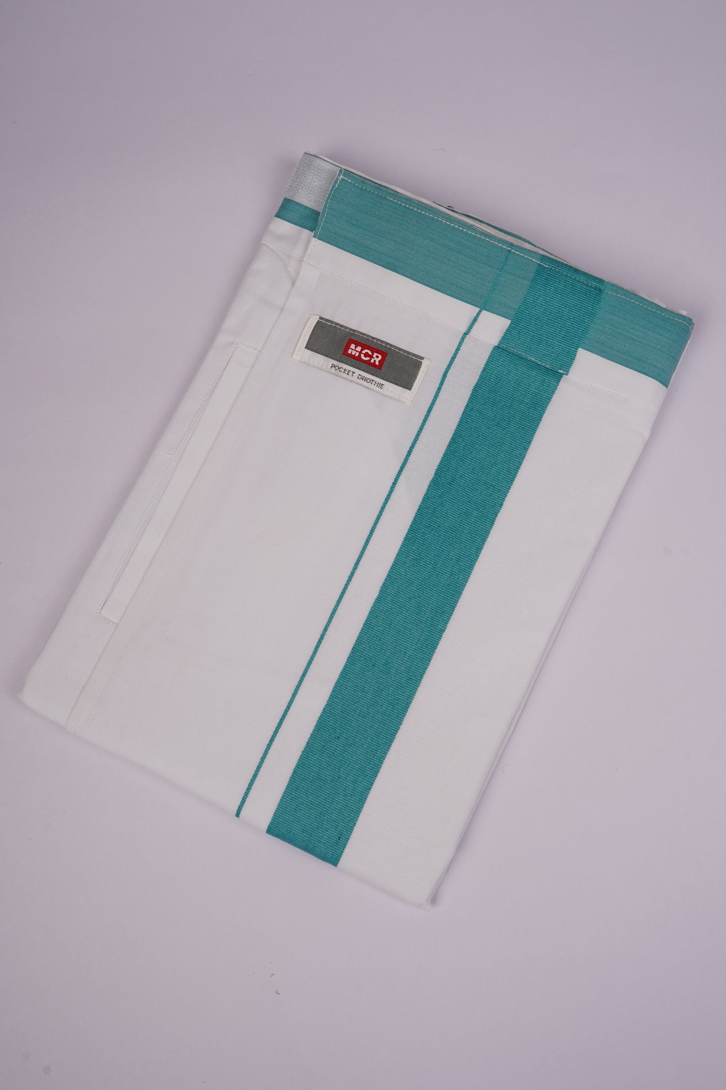 PKT FS-01 VELCRO WHITE SINGLE DHOTI - Green