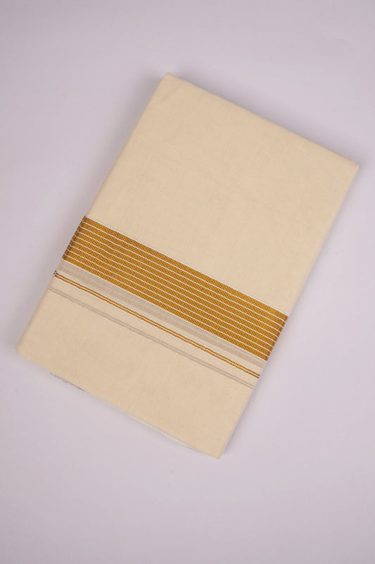 ZENITH GOLD 2 CREAM DOUBLE DHOTI  4.00 MTR