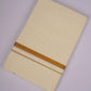 GLD-36C CREAM DOUBLE DHOTI  3.80 MTR