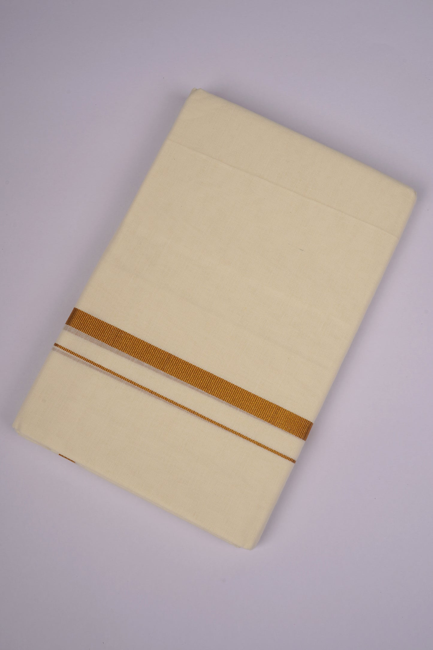 GLD-36C CREAM DOUBLE DHOTI  3.80 MTR