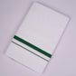 HD-27 WHITE DOUBLE DHOTI  3.80 MTR - green