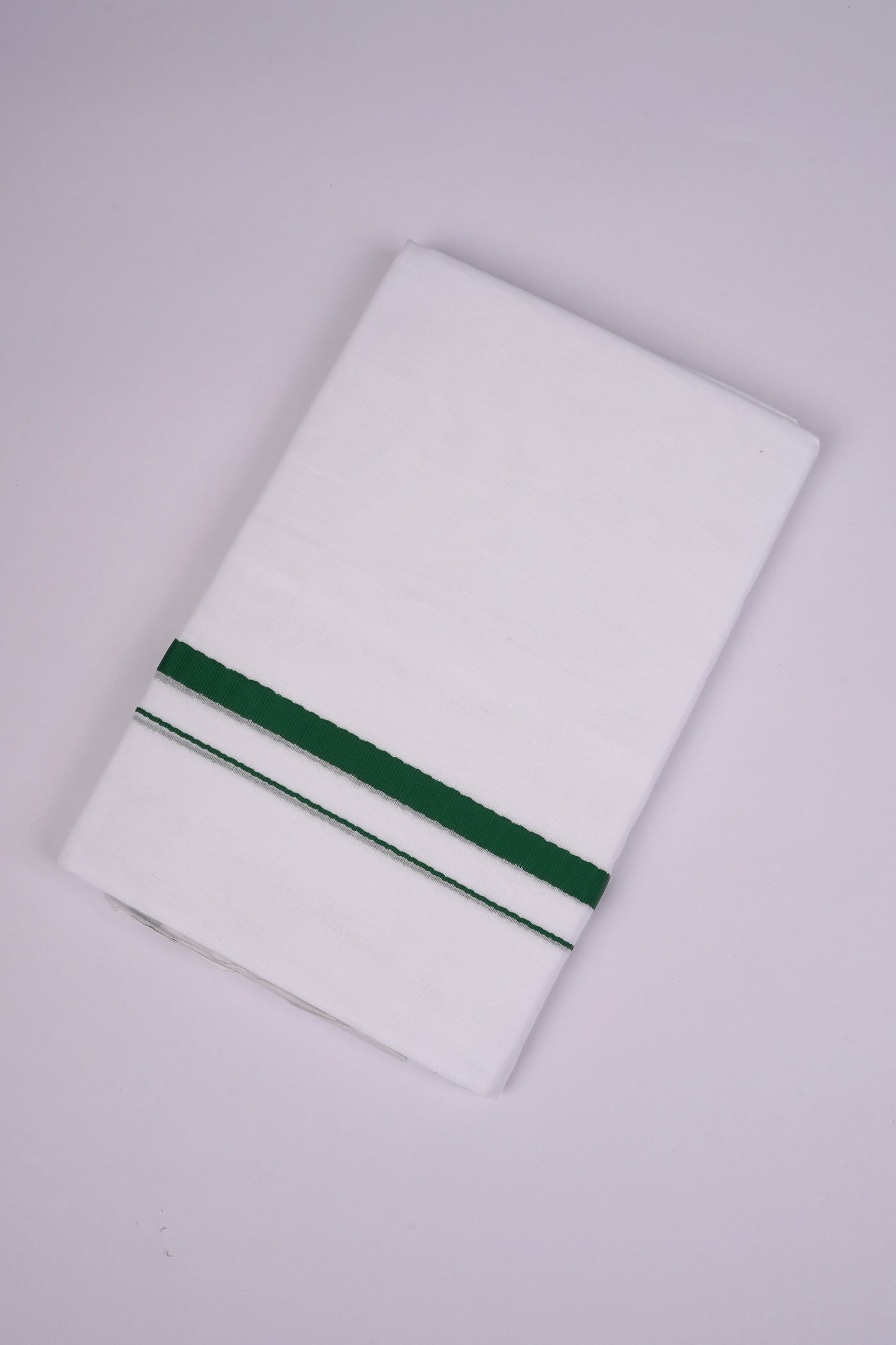 HD-27 WHITE DOUBLE DHOTI  3.80 MTR - green