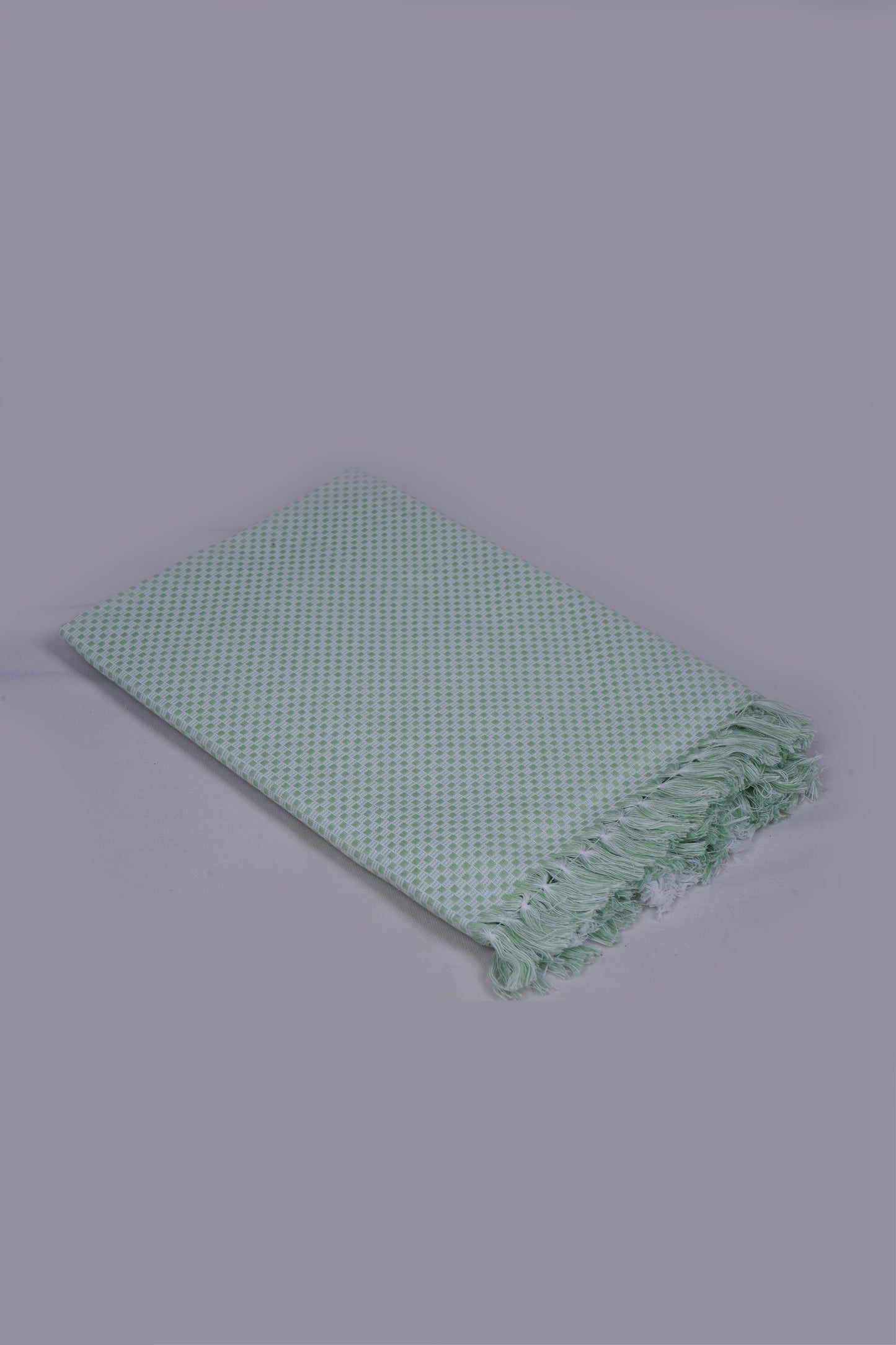 COLOUR MINICHECK COTTON - CBT-24 BATH TOWEL - 30X60 - LIGHT GREEN