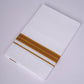 FS-107 W/S DHOTI 2.00 MTR - GOLD DARK BROWN