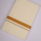 GLD-41C CREAM DOUBLE DHOTI  4.00 MTR