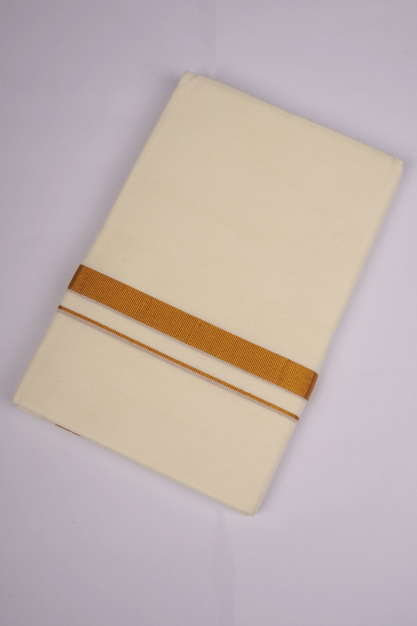 GLD-41C CREAM DOUBLE DHOTI  4.00 MTR