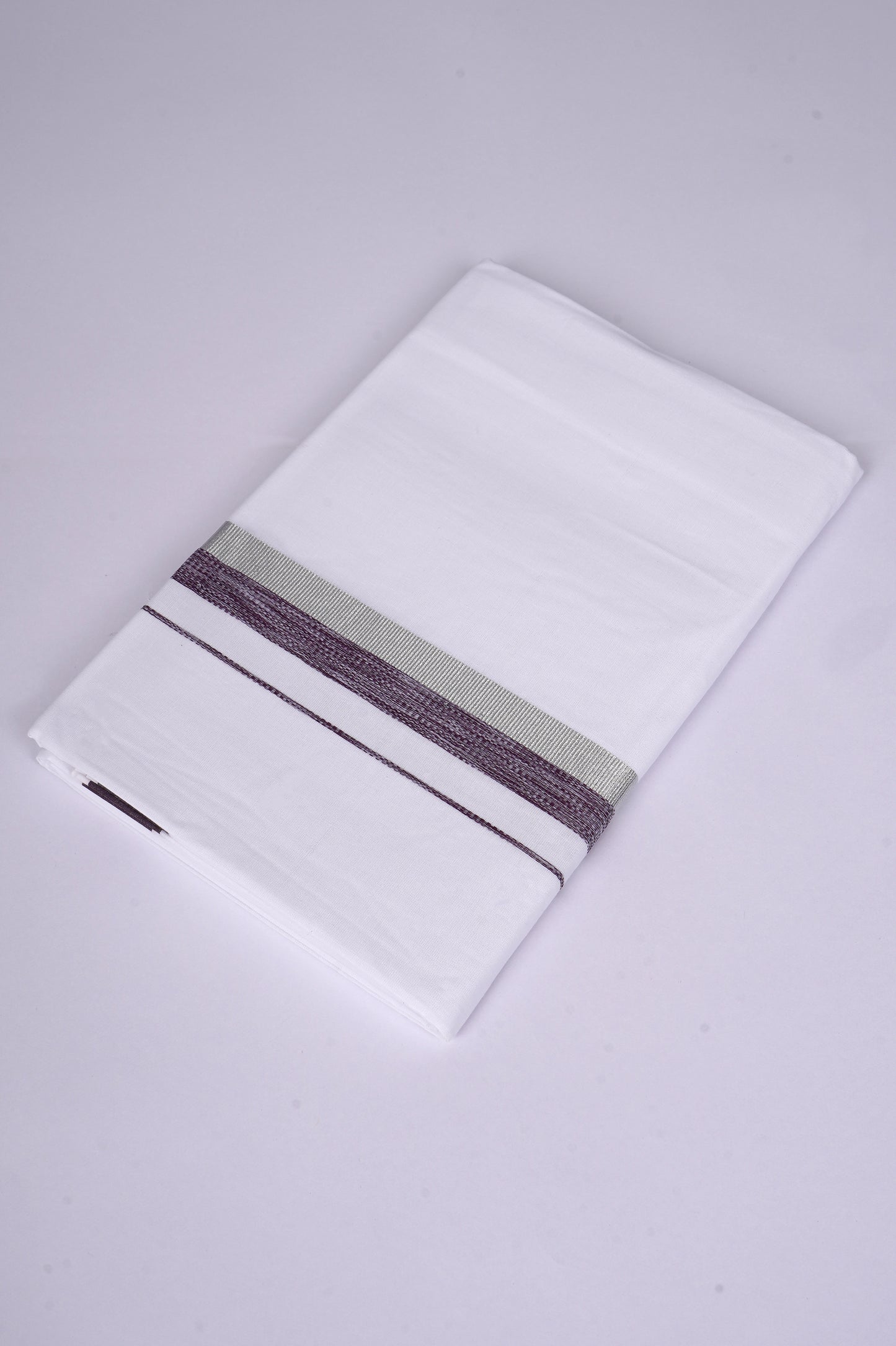 FS-124 W/S DHOTI  1.90 MTR - Silver Dark Violet
