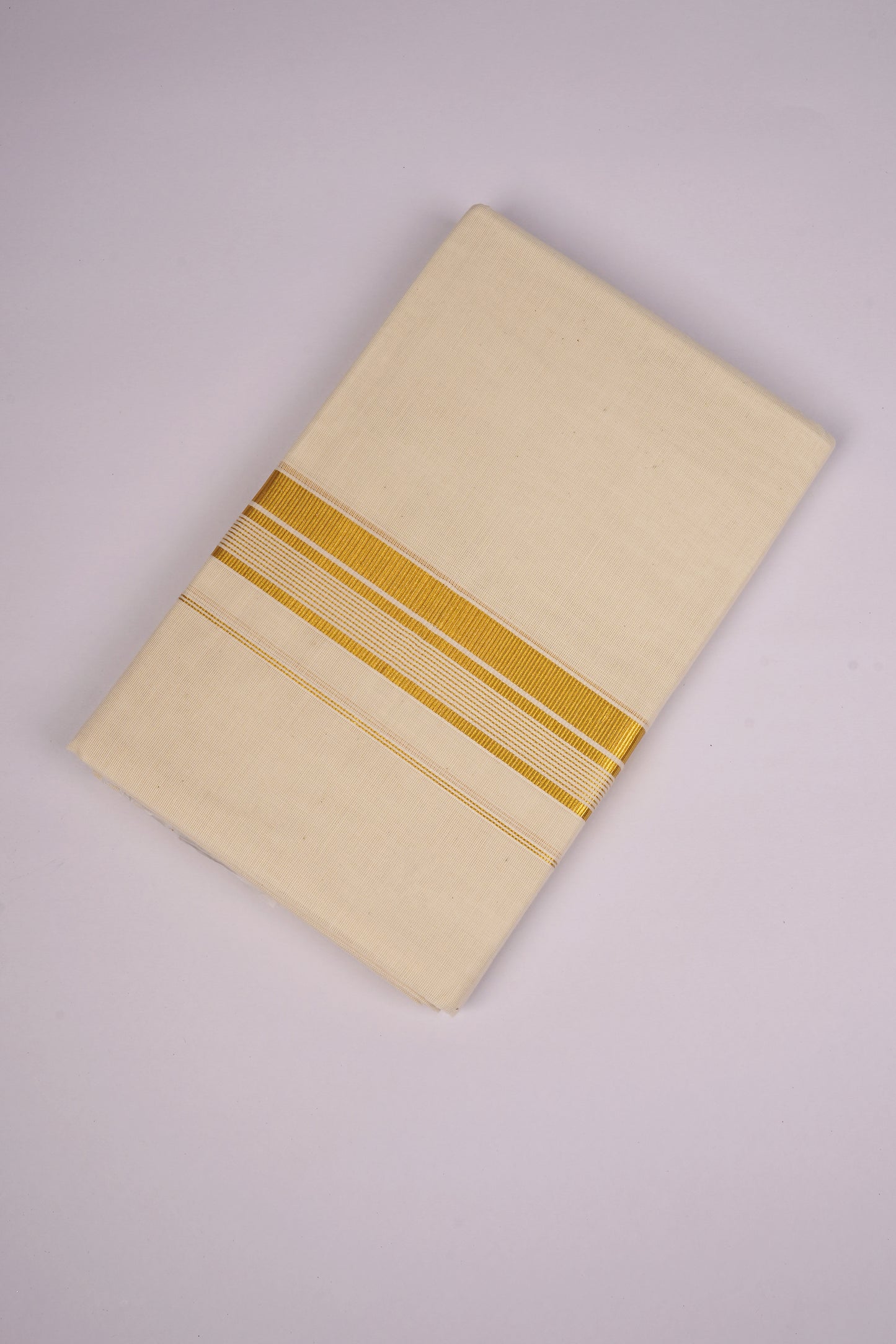 GLD-145C CREAM DOUBLE DHOTI  4.00 MTR