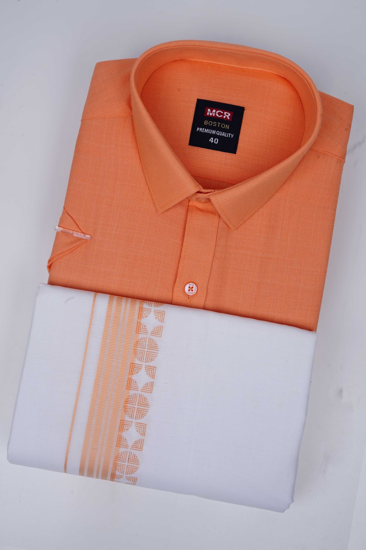 Boston Fancy Single Set F/S - (Assorted Pattern) - 21557 Orange
