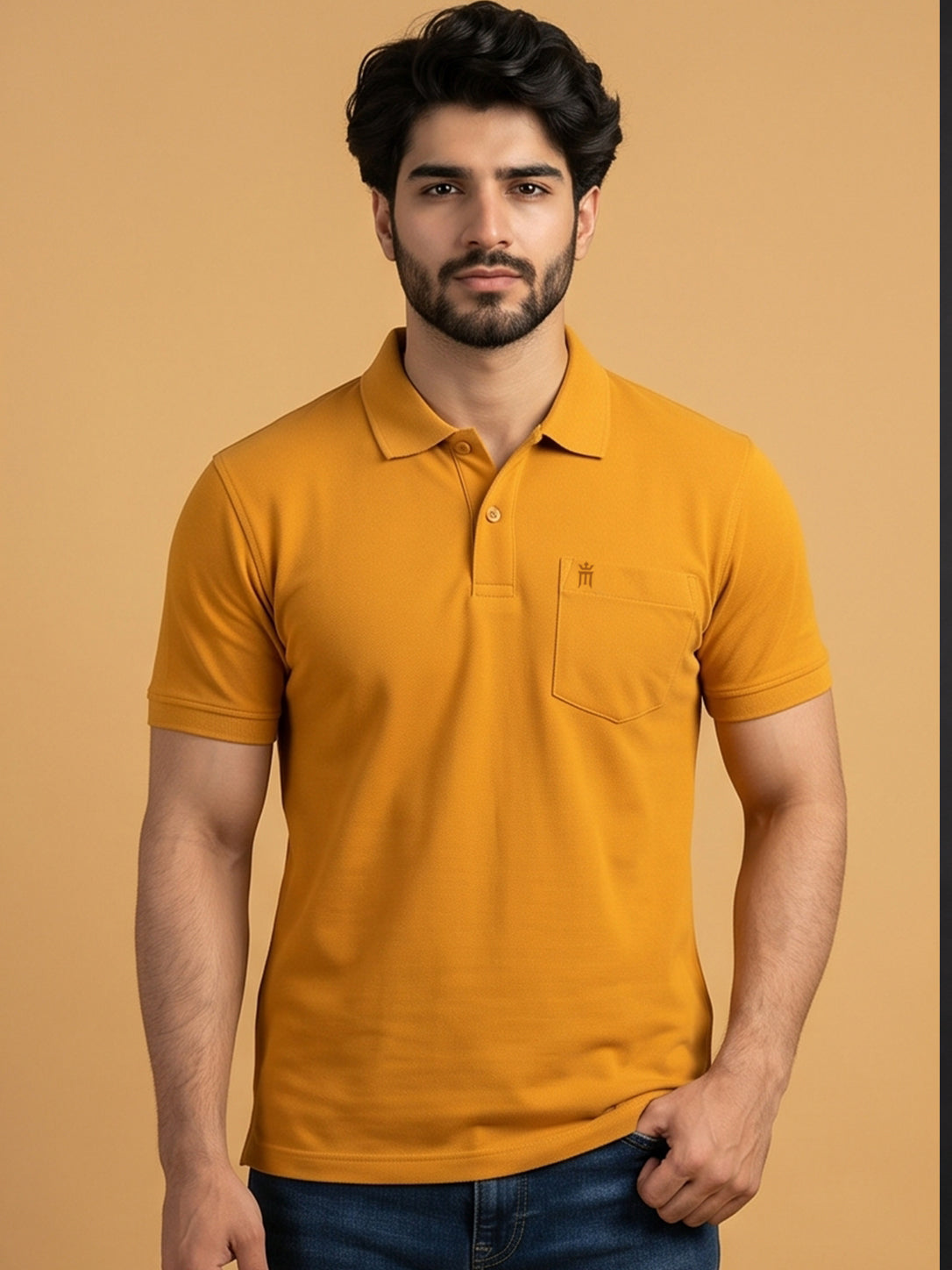 Python Plain Yellow Color T-Shirt - 70002