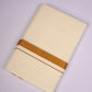 GLD-98C CREAM DOUBLE DHOTI  4.00 MTR