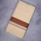 FCD-76C CREAM DOUBLE DHOTI  4.00 MTR - Brown