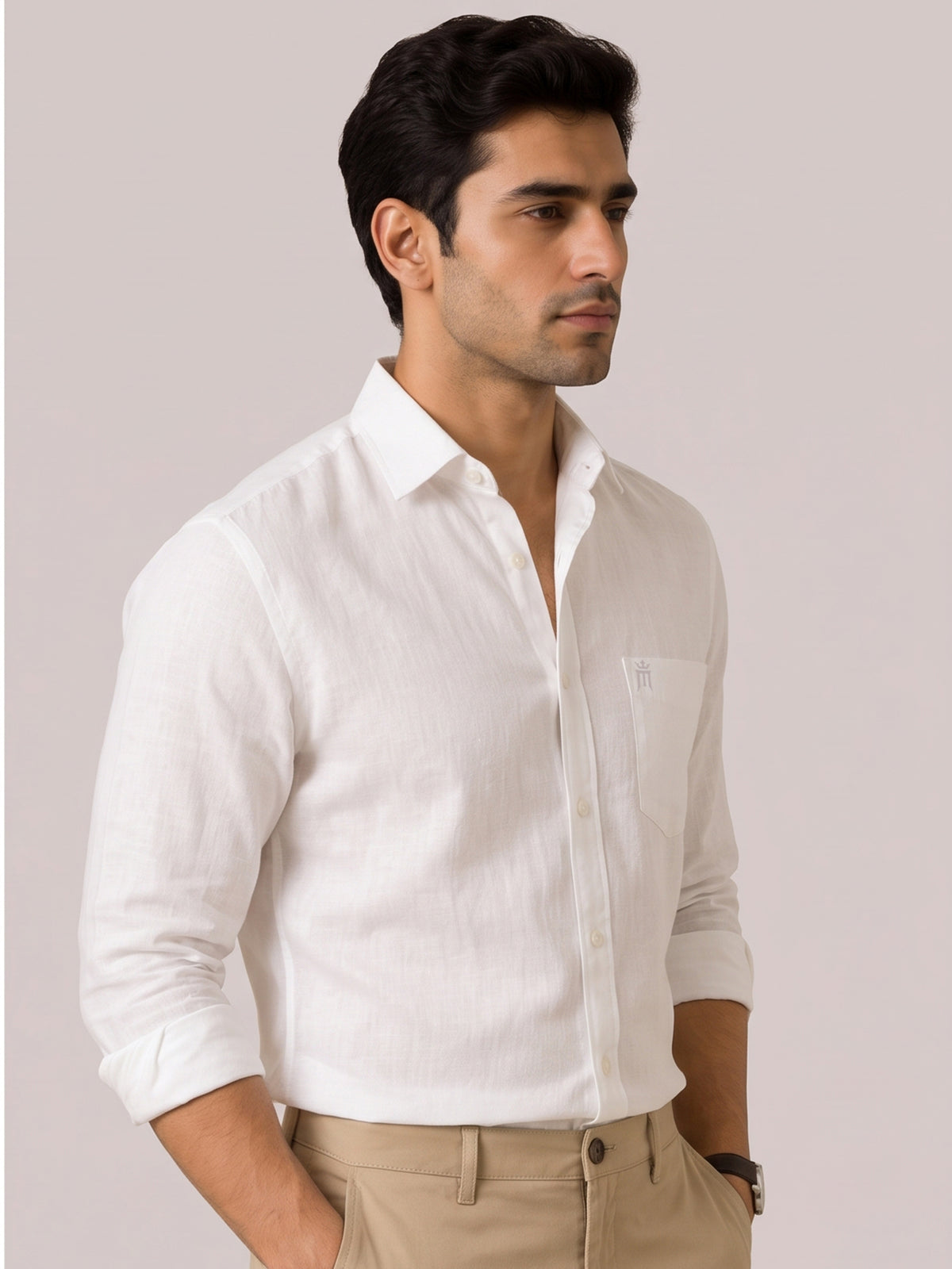 Risholin Formal White Shirt For Men