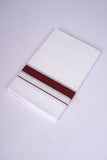 FS-96 W/S DHOTI 2.00 MTR - SILVER DARK MAROON