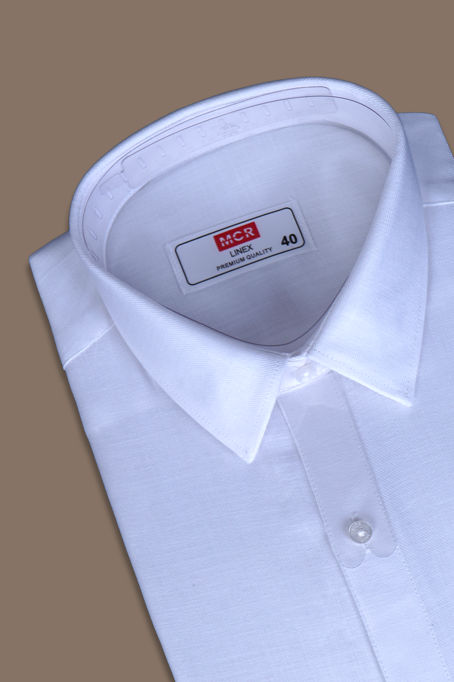 MCR LINEX Half Sleeve Formal White Shirt For Men-APPLE CUT
