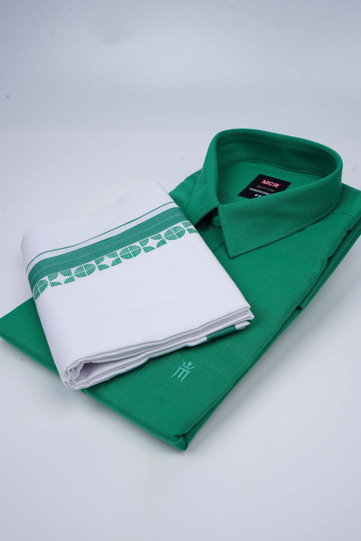 Boston Fancy Double Set H/S - (Assorted Pattern) - 21502 Green