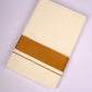 GLD-95C CREAM DOUBLE DHOTI  3.80 MTR