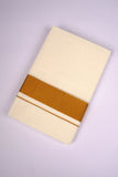 GLD-95C CREAM DOUBLE DHOTI  3.80 MTR