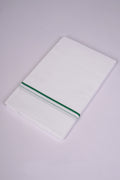 Mens Cotton Blend White Dhoti Single Small  Border 1.90 m|SS-16 FOREST GREEN