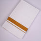 GLD-33 WHITE DOUBLE DHOTI  3.80 MTR