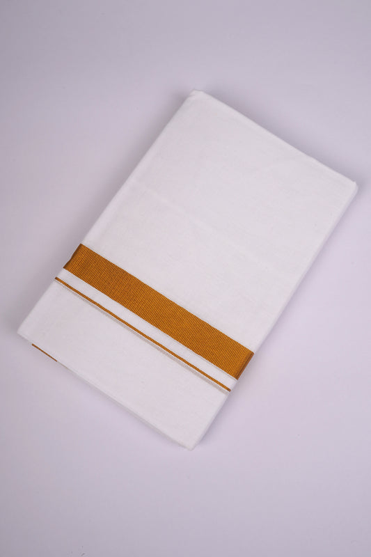 GLD-33 WHITE DOUBLE DHOTI  3.80 MTR