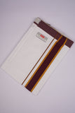 PKT FS-01 VELCRO WHITE SINGLE DHOTI  - Maroon