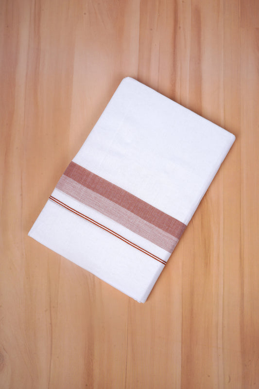 FCD-570 W/D DHOTI 3.80 MTR - lIGHT bROWN