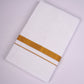 GLD-98 WHITE DOUBLE DHOTI  4.00 MTR